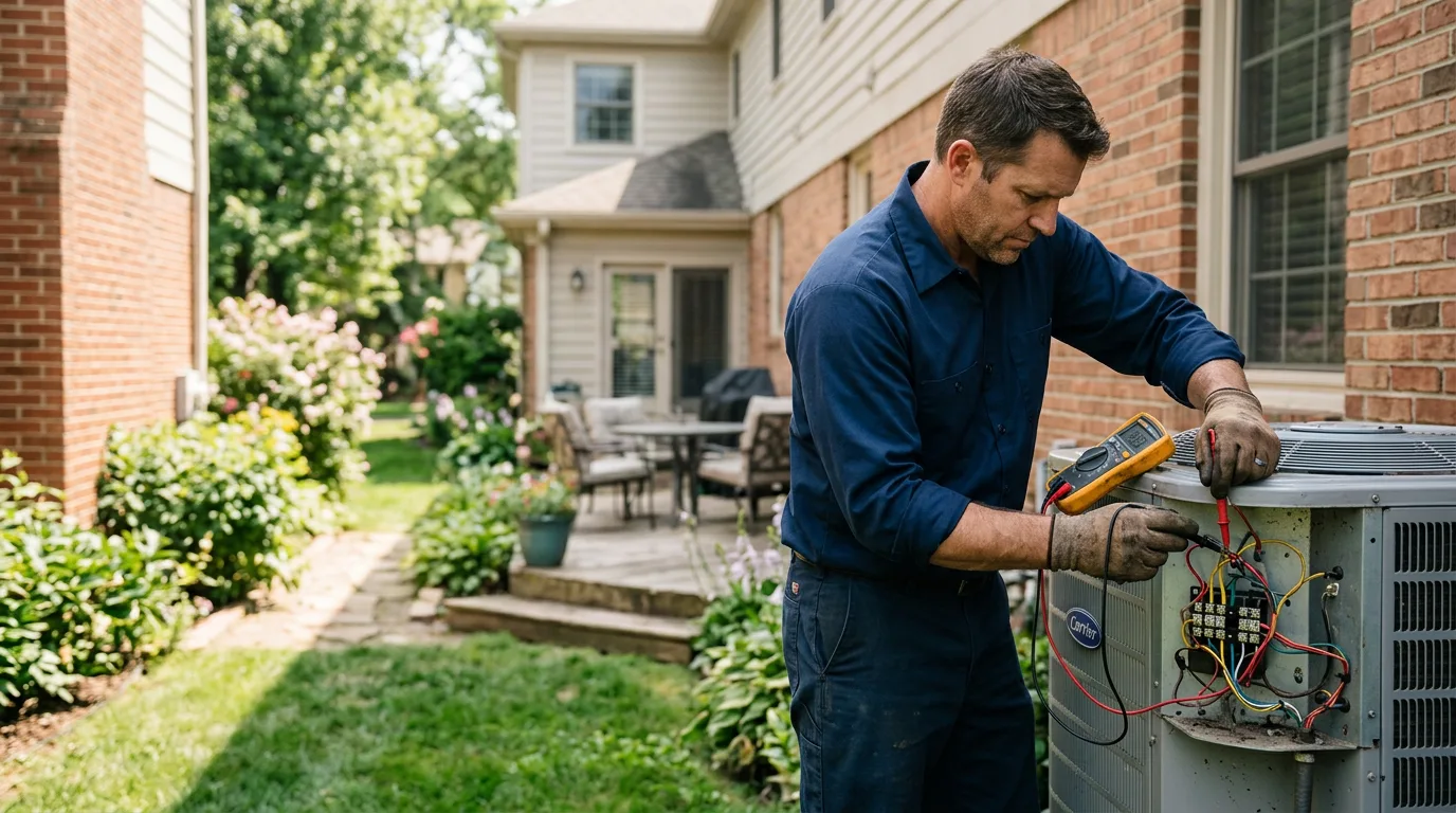HVAC technician working near Fennimore, WI